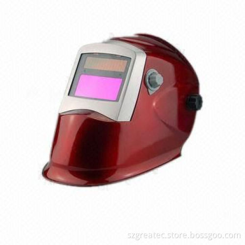 Welding Helmet, DIN 4 Light States, 5,000-hour Lifespan, Red ColorNew